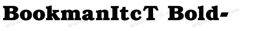 BookmanItcT Bold字体转换